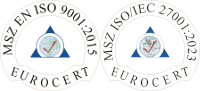 MSZ EN ISO 9001:2015 és MSZ ISO/IEC 27001:2023 tanúsítvány – EUROCERT